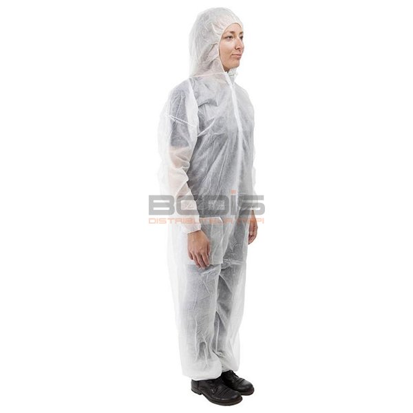 Combinaison jetable blanche en PP