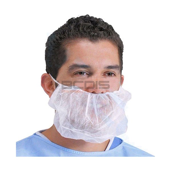 Cache-barbe blanc en polypropylène