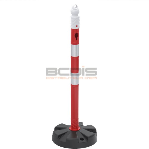 Poteau Signalétique 63 mm zeplin 1m (double réflecteur)