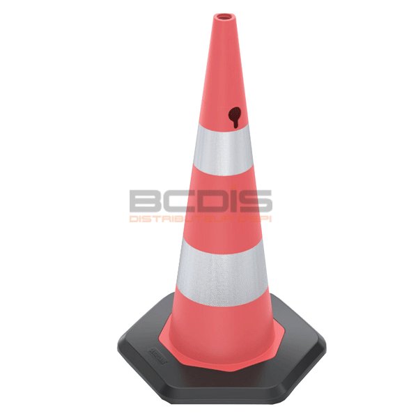 Cône signalisation PVC zeplin double réfléchissant