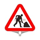 Panneau de signalisation triangulaire réfléchissant PPC travaux ZT773